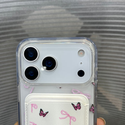 Bow Print MagSafe Wallet iPhone 17 Pro Max Case