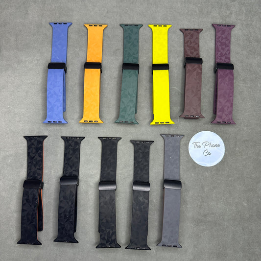 Abstract Textured Silicone Magnetic Apple Watch Strap for 42 / 44 / 45 / 49 mm