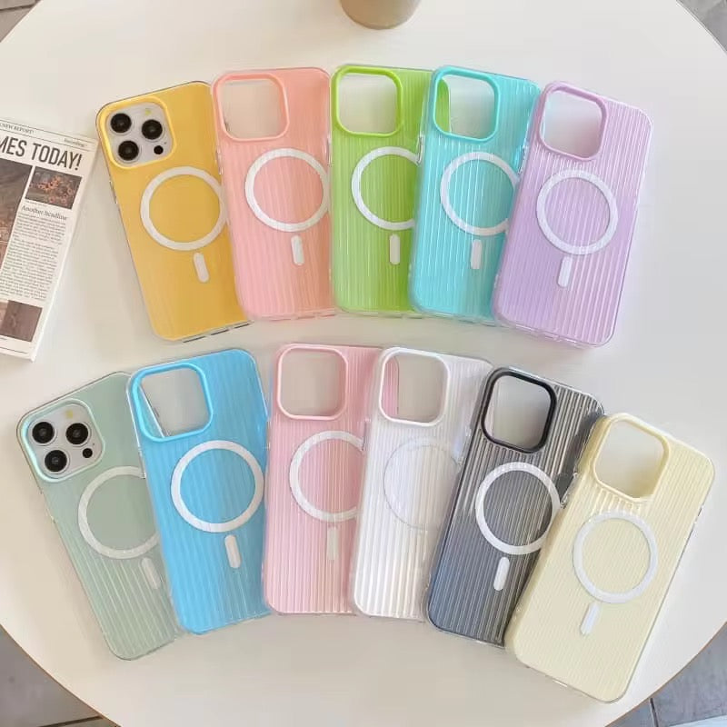 PastelStripe MagSafe iPhone Case