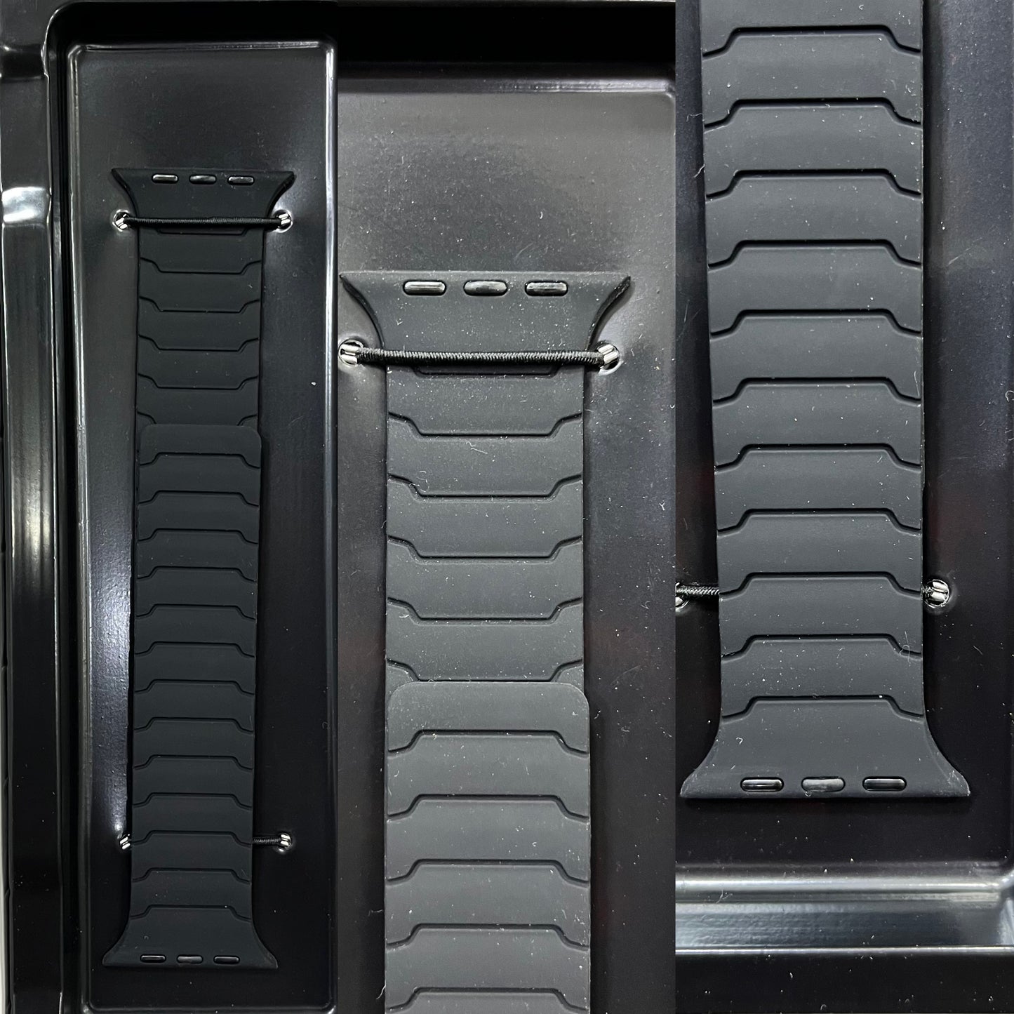 Ribbed Silicone Magnetic Watch Strap