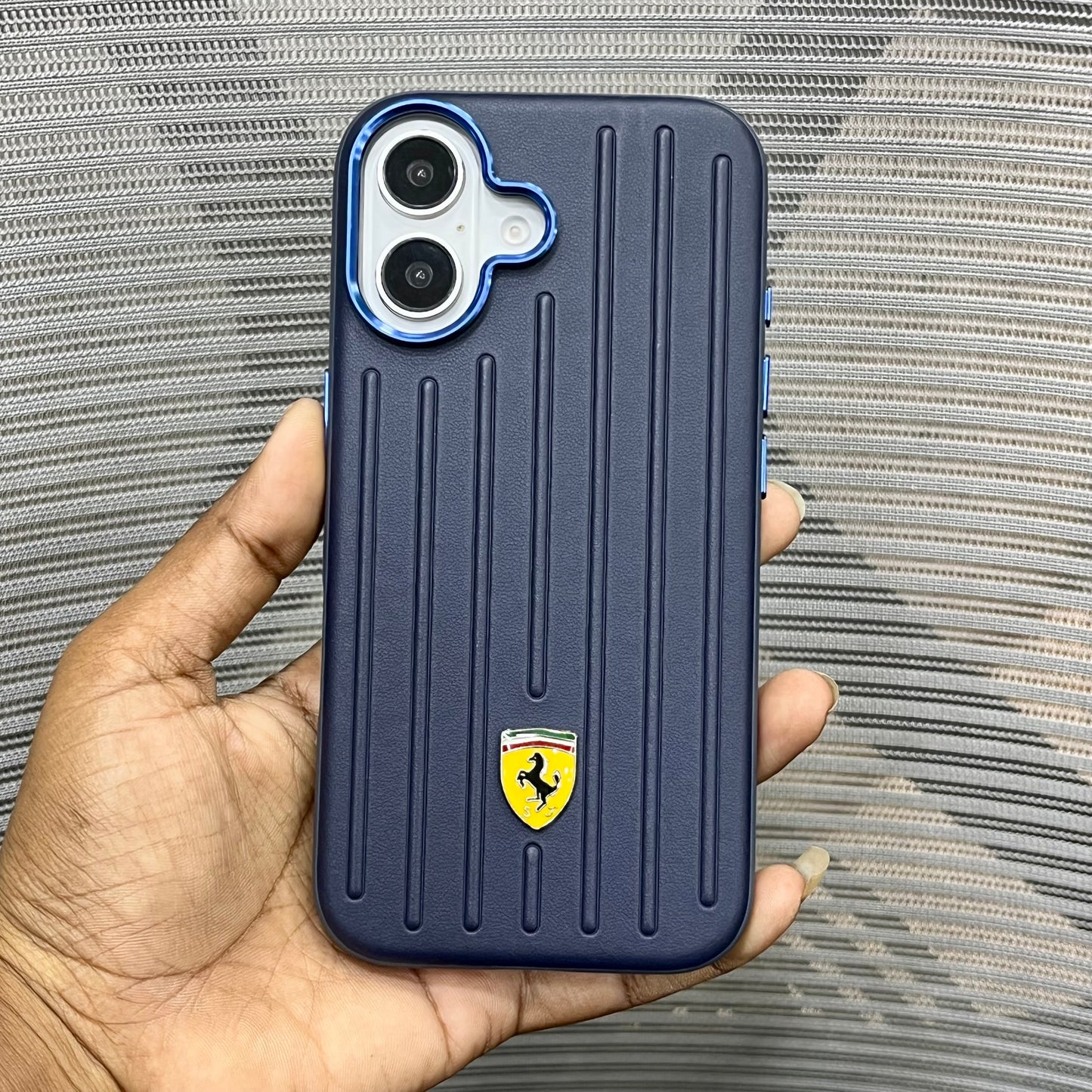 Leather Racing Logo iPhone 17 Case