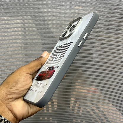 Glossy Car Print Protective iPhone 16 Series Case