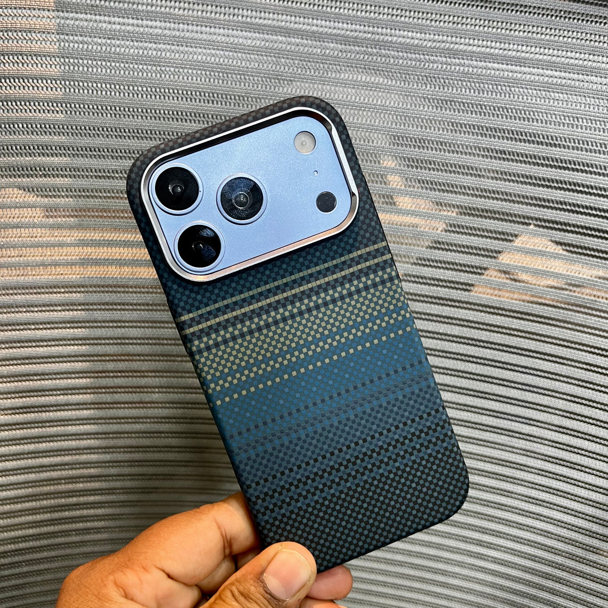 Carbon Fiber Gradient Embossed iPhone Case