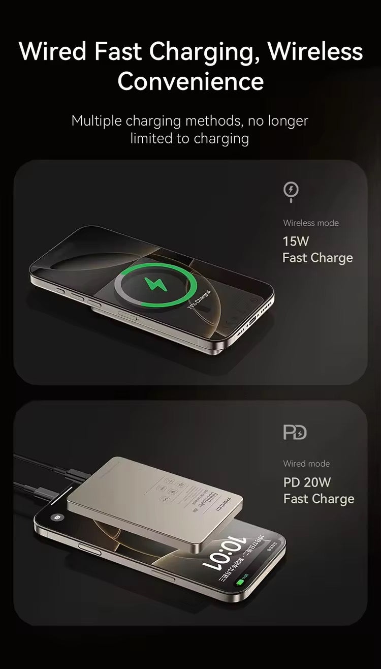 Recci 5000mAh Magnetic Fast Charging Power Bank