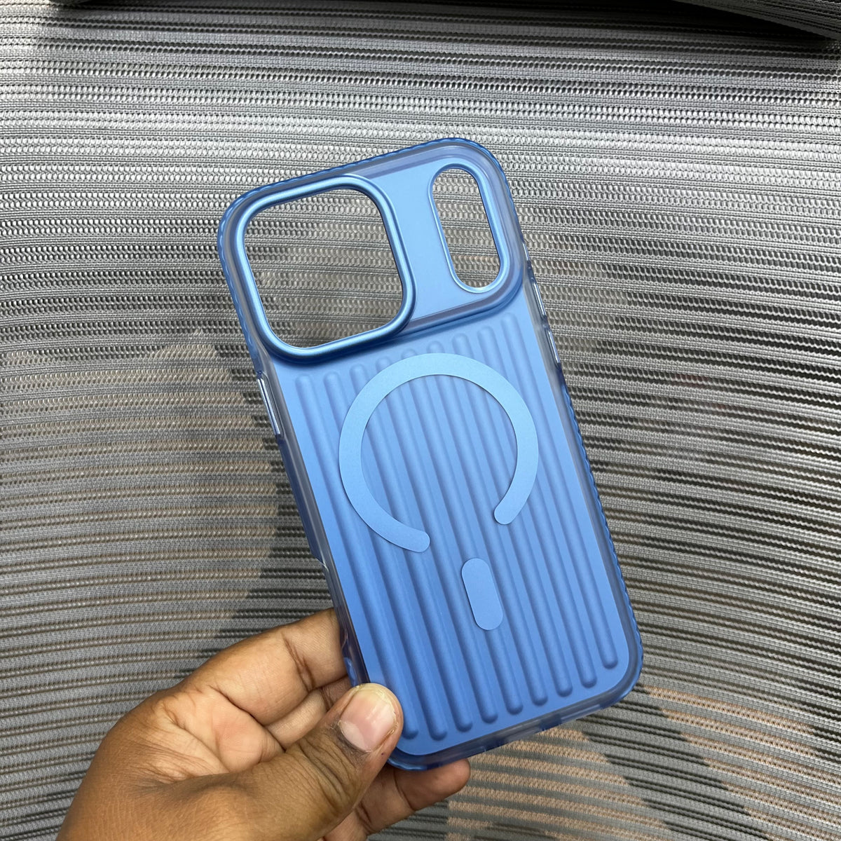 Stripe Matte Finish MagSafe Shockproof iPhone Case
