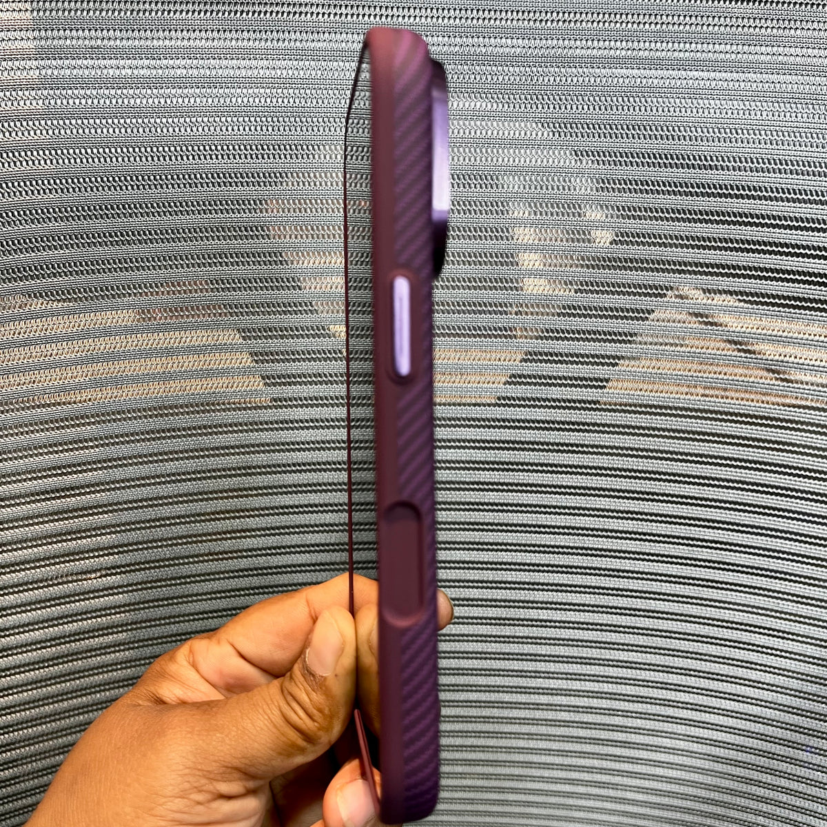 Carbon Fiber Small Stripe Wave Texture iPhone Case