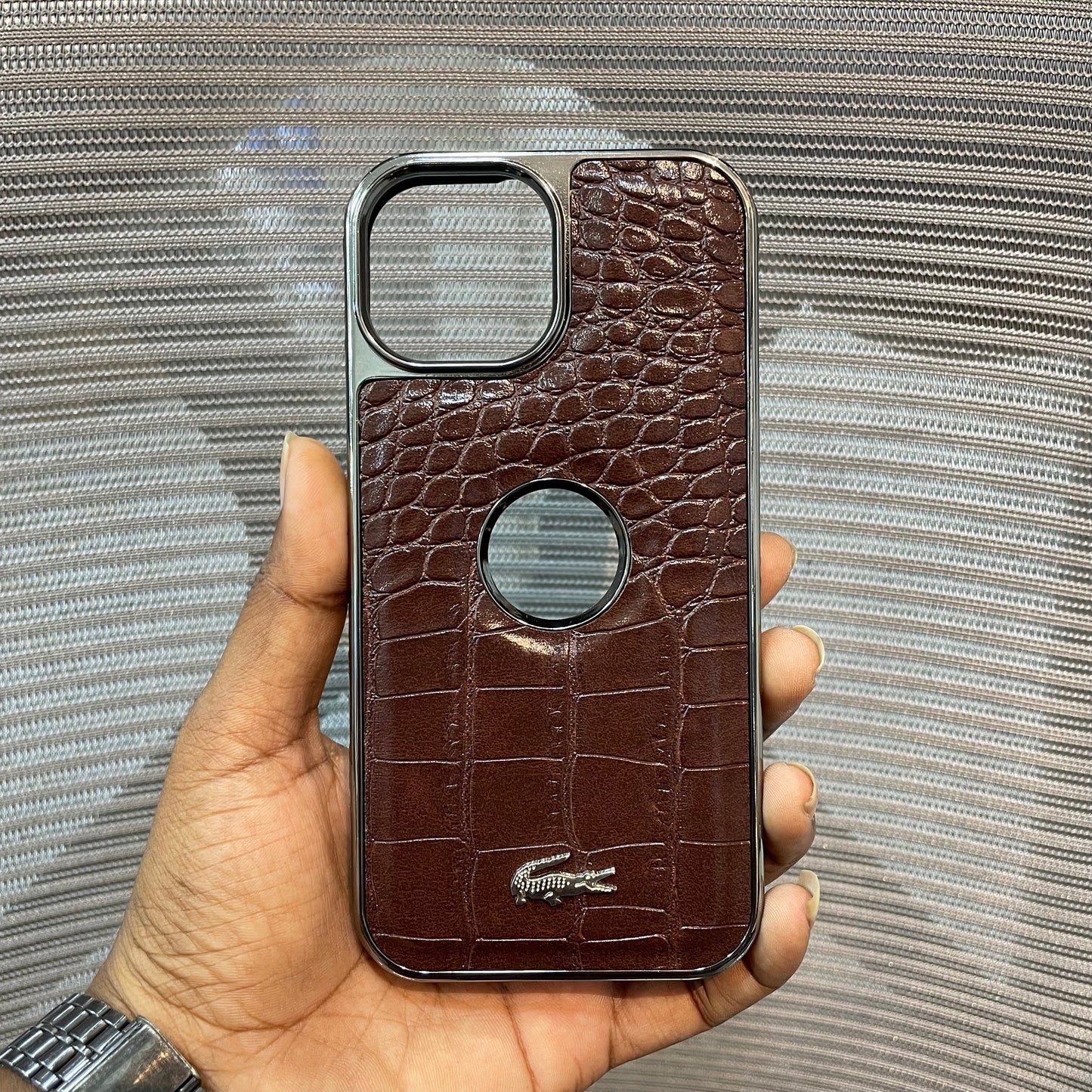 Leather Logo iPhone 17 Case