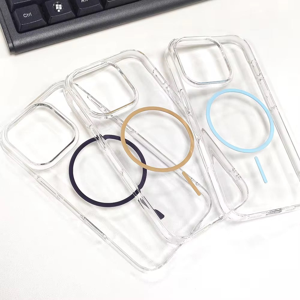 Anti-Yellow Transparent MagSafe iPhone Case
