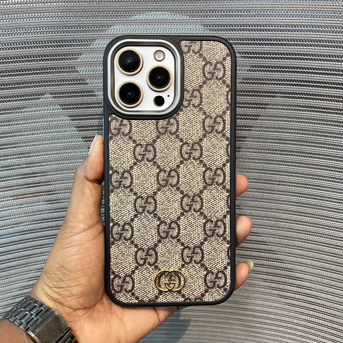 LogoLuxe Leather iPhone Case
