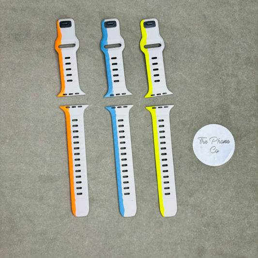 Silicone Duo Color Apple Watch Strap for 42 / 44 / 45 / 49 mm