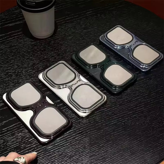 Fancy Hard Sunglasses Mirror with Stand iPhone Case