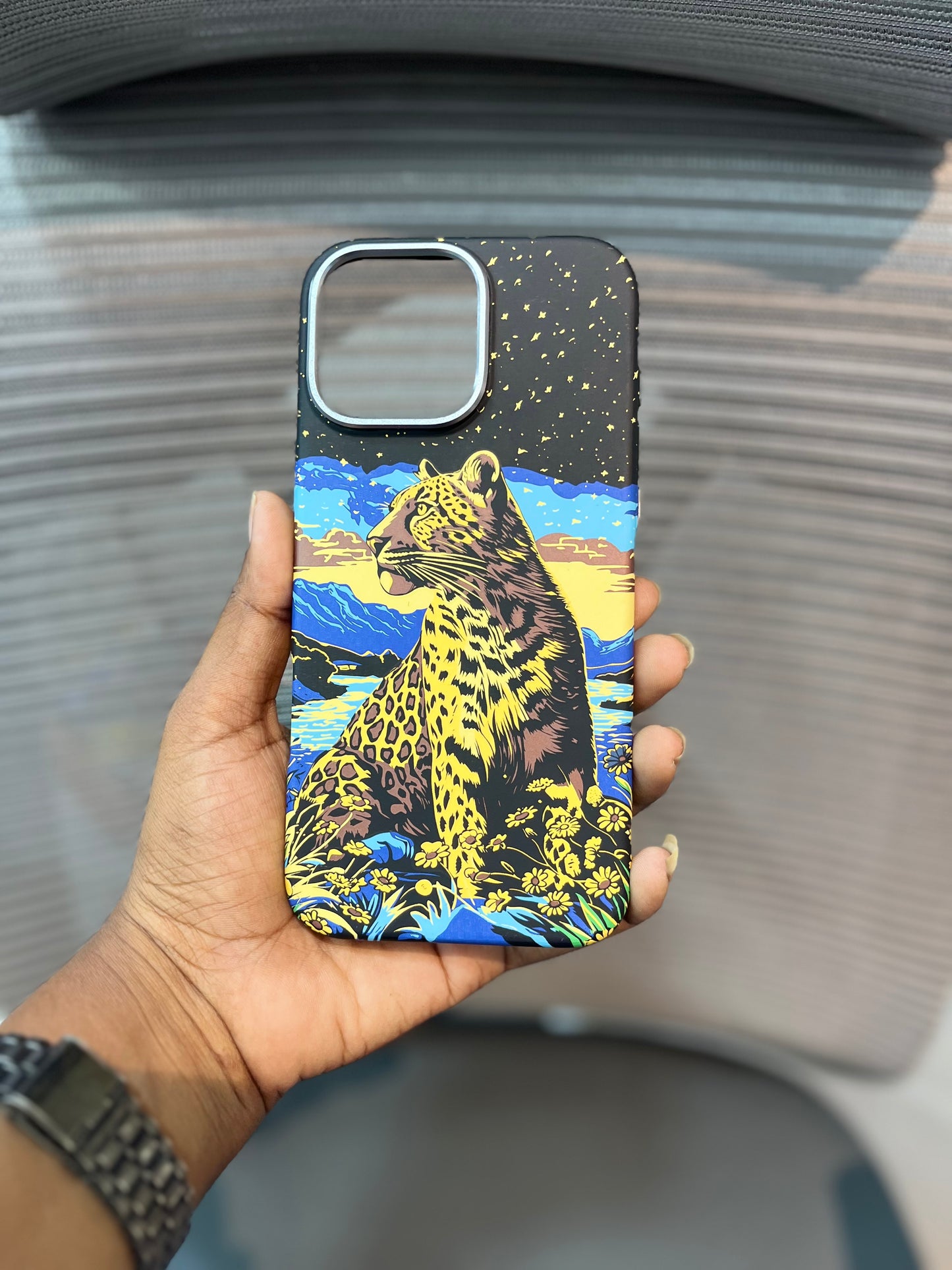 Embossed Cheetah Print MagSafe iPhone 16 Pro Max Case
