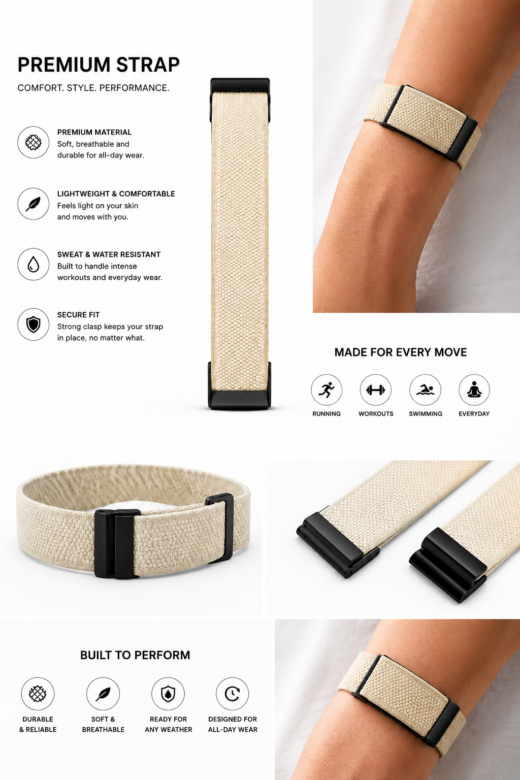 WHOOP Peak Embossed Nylon Sport Band