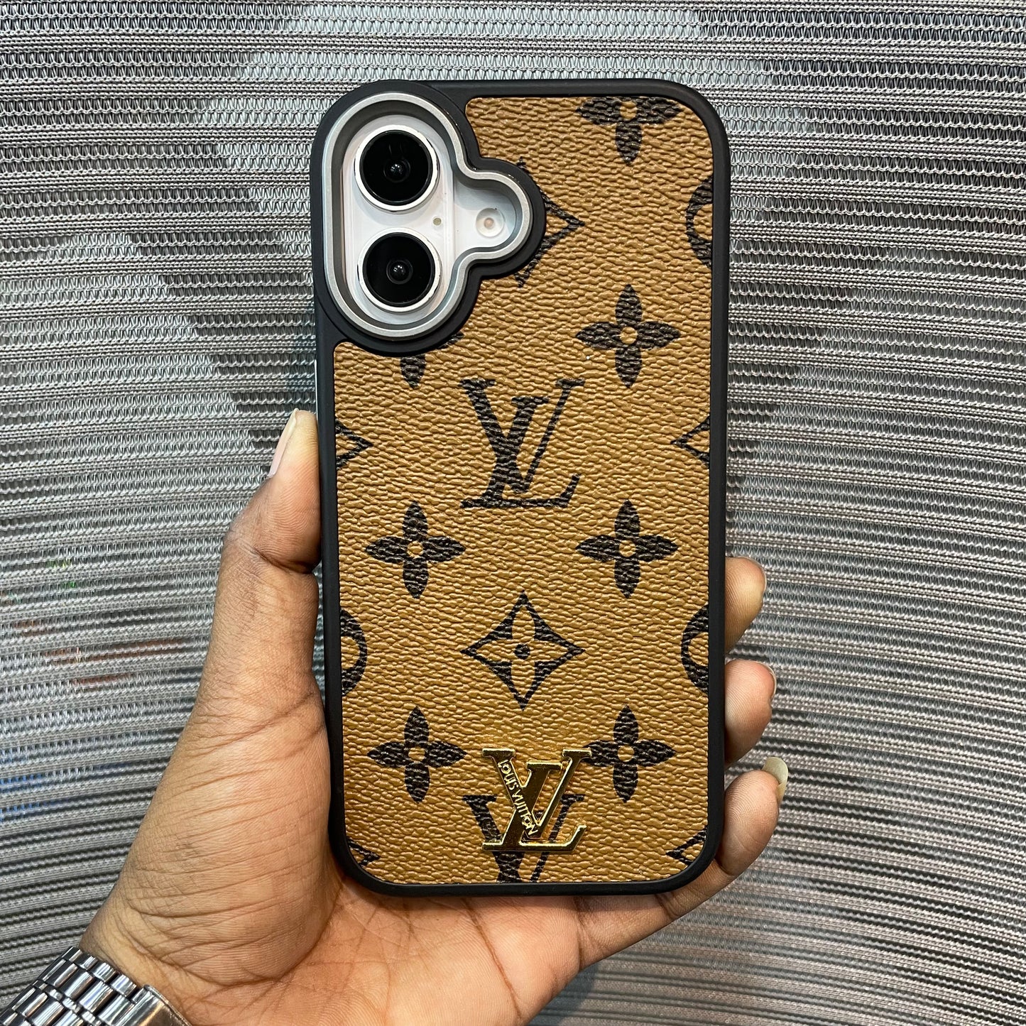 LogoLuxe Leather iPhone Case