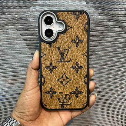 LogoLuxe Leather iPhone Case