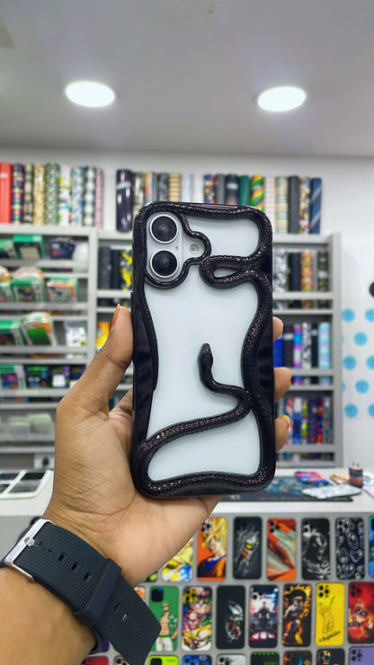 Fancy Snake Designer Soft Silicone Case for iPhone