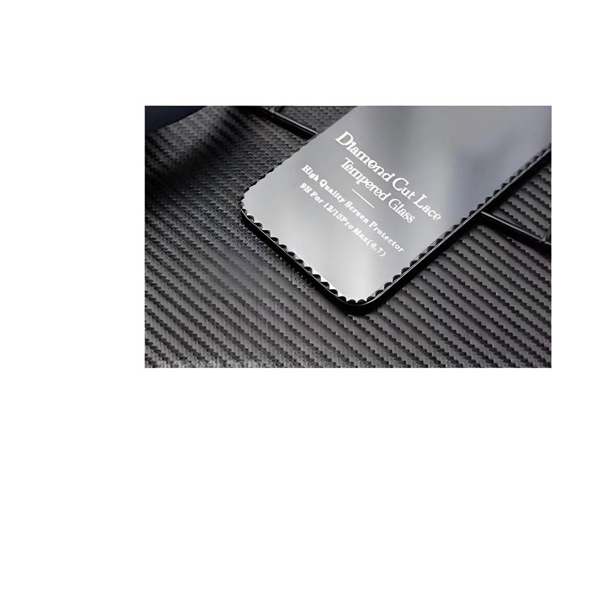 Diamond-Cut Lace Crystal Clear Tempered Glass