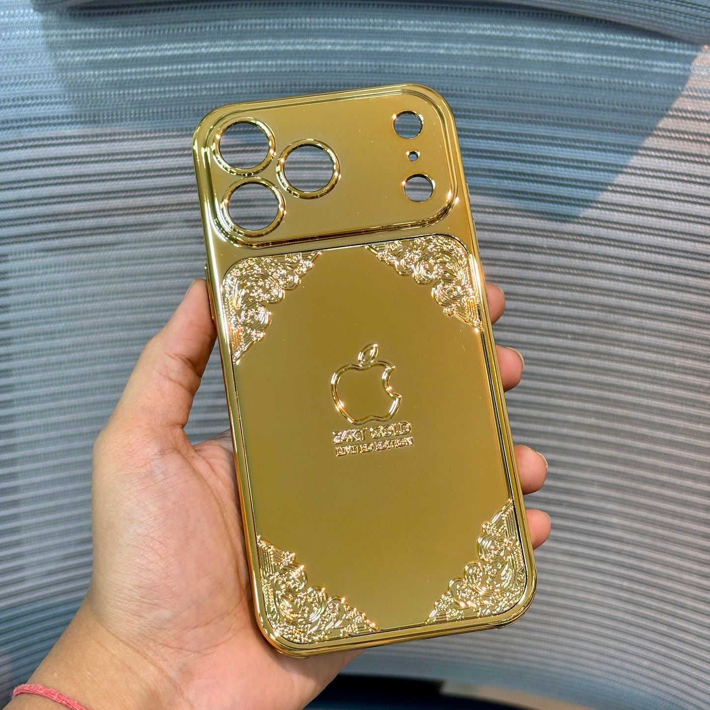 GoldMirr Embossed iPhone 15 Pro Max Case