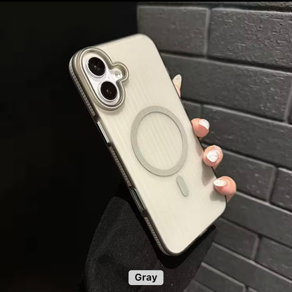 MagSafe Transparent Striped iPhone Case