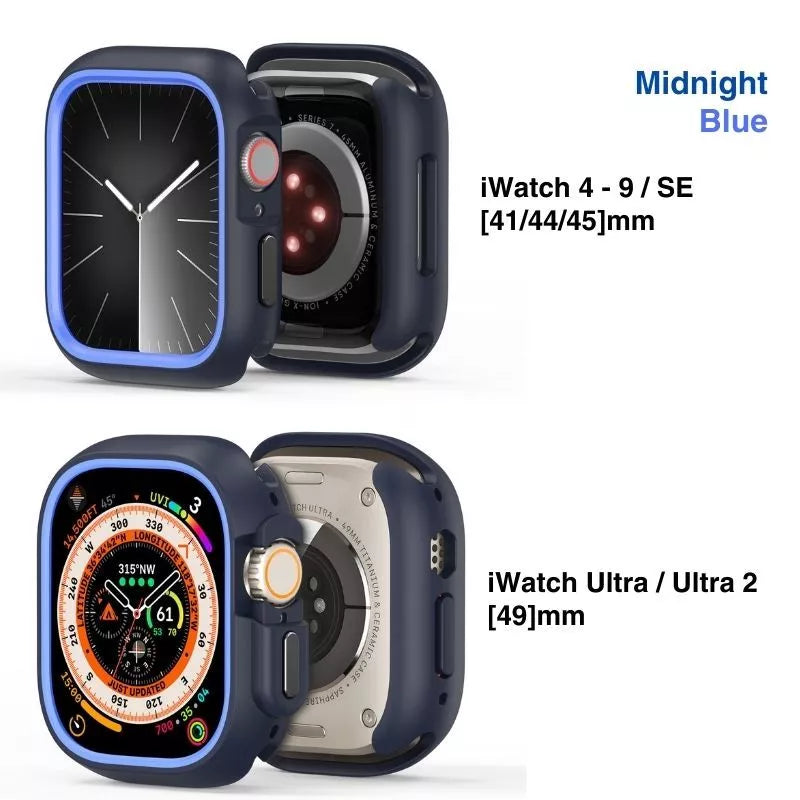 Protective Color Apple Watch Bumper Case for 41mm / 44mm / 45mm / 49 mm