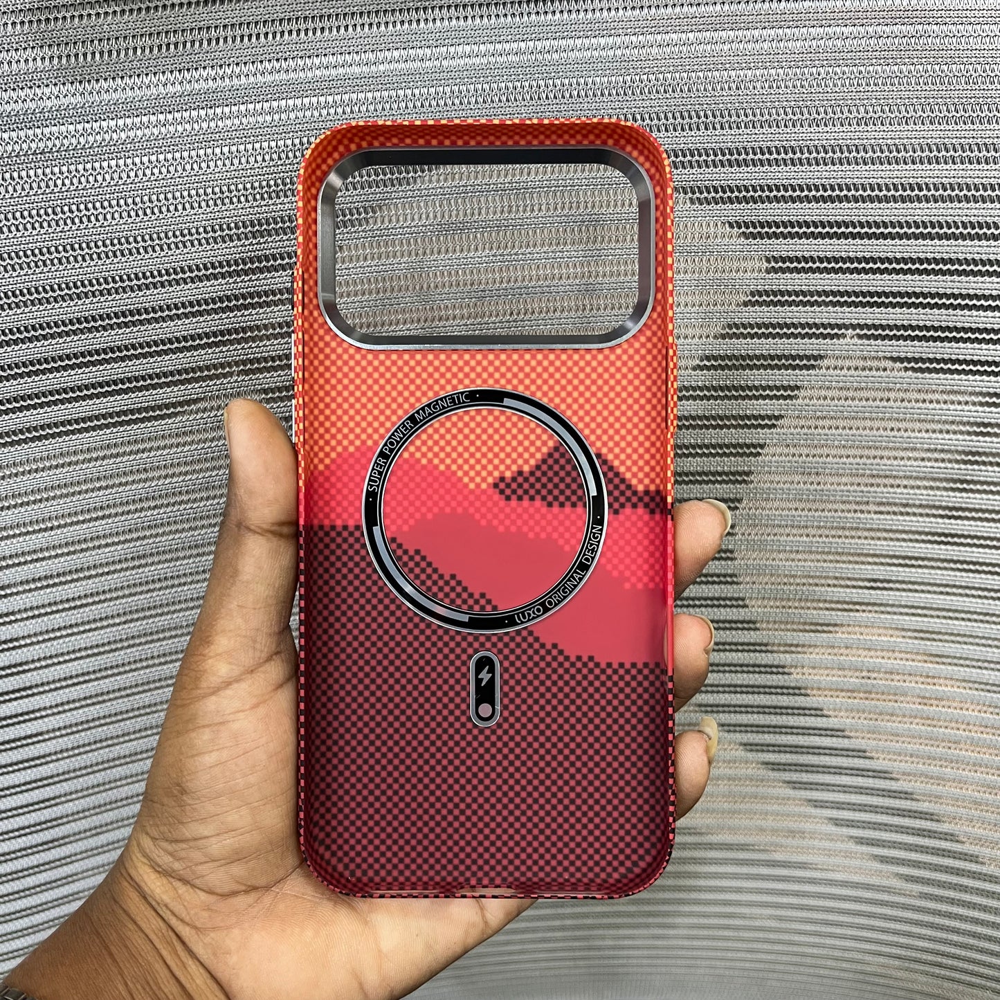 Carbon Fiber Embossed iPhone 17 Pro Max Case