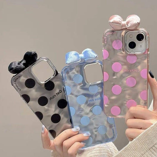 Fancy Dotted Printed Silicone Case for iPhone