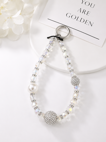 Diamond Pearl Phone Charm