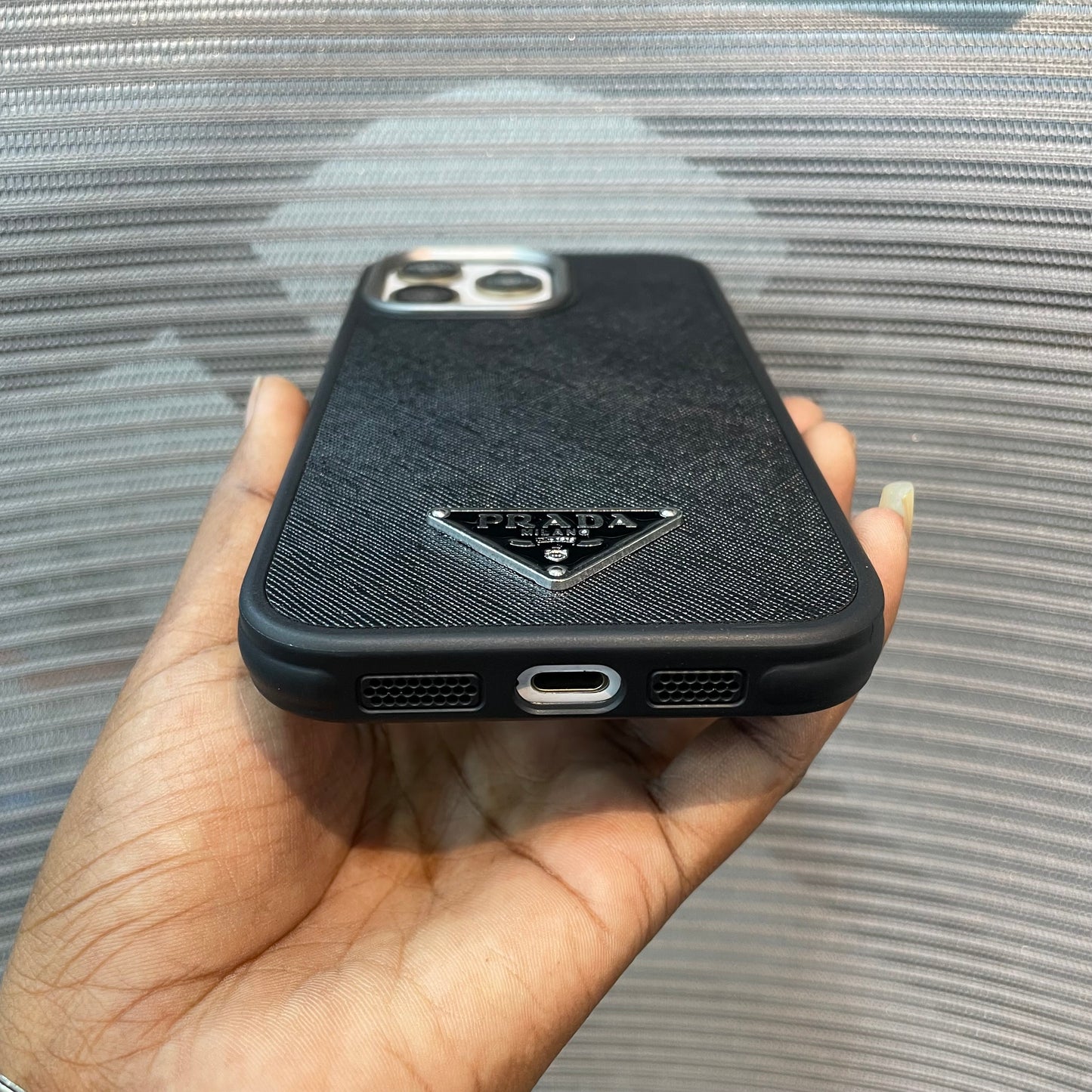 LogoLuxe Leather iPhone Case
