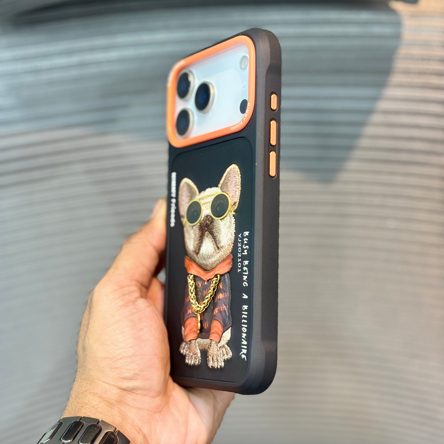 StitchPals Dog Embroidered iPhone 17 Pro Max Case