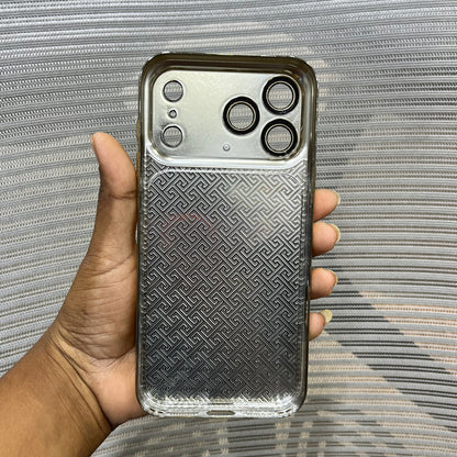 Premium Embossed Leather Logo iPhone 17 Pro Case