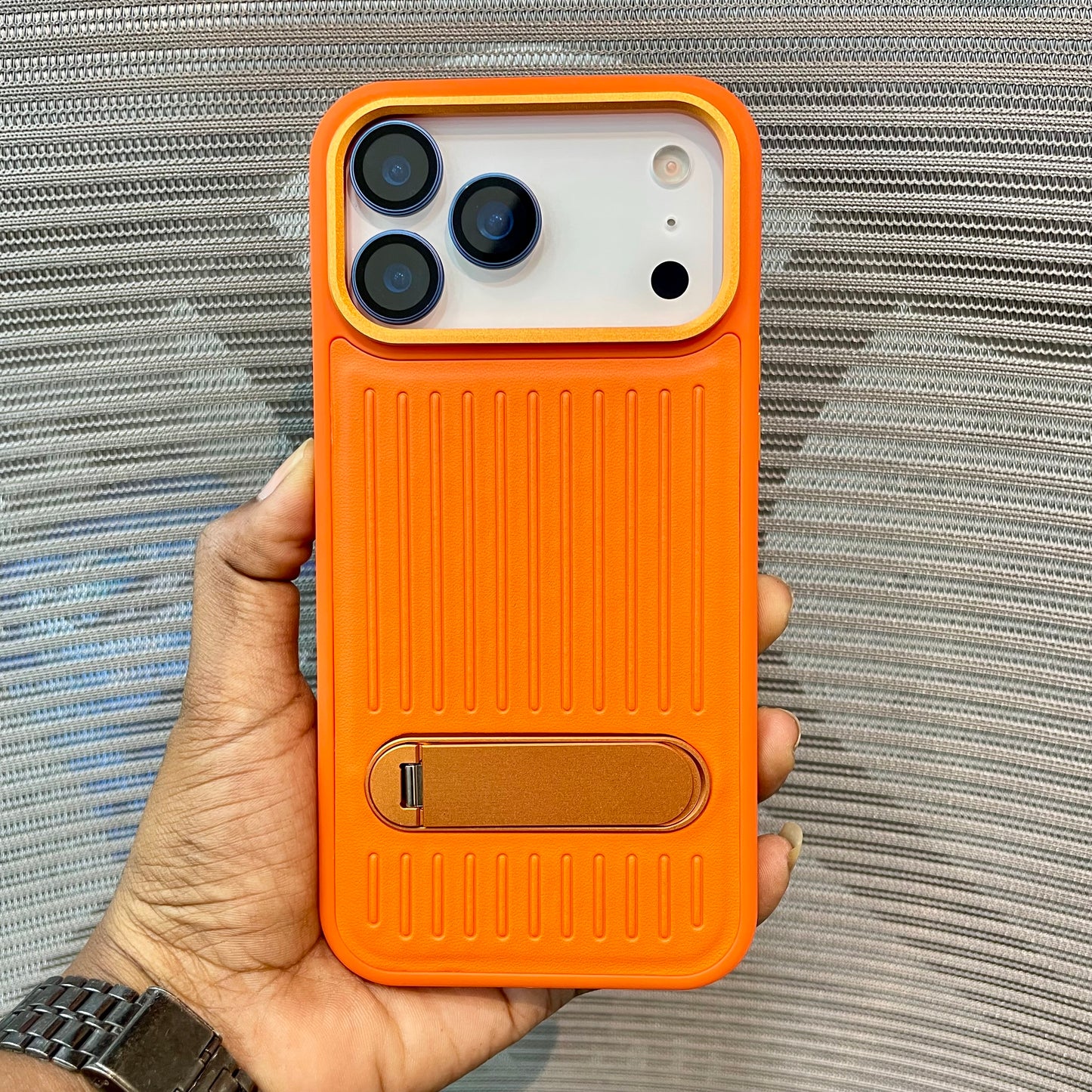 StripeVault Stand iPhone 17 Series Case