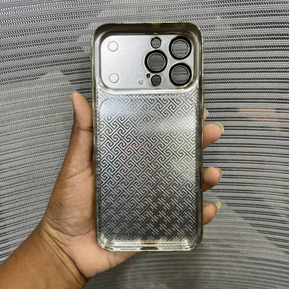 Premium Embossed Leather Logo iPhone 16 Pro Max Case