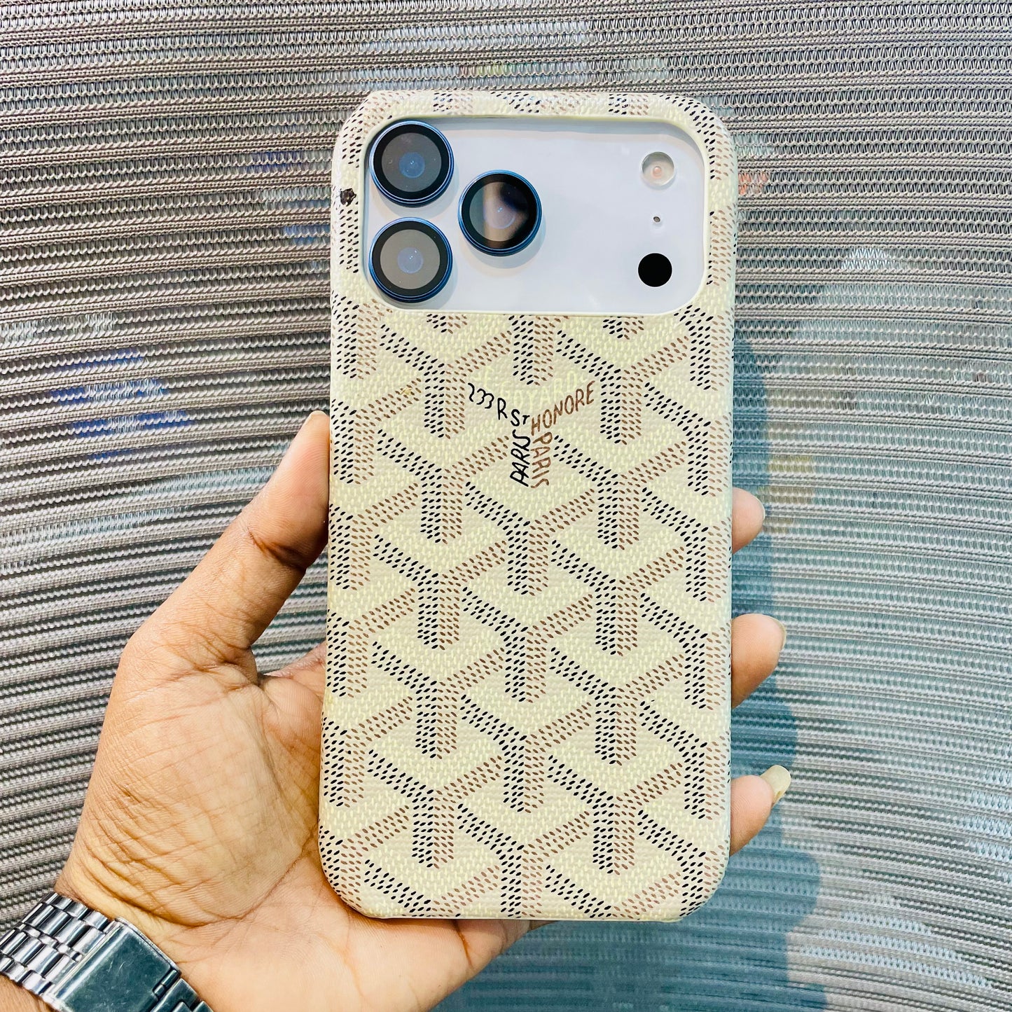 Luxe Printed Inner Fur iPhone 17 Pro Max Case