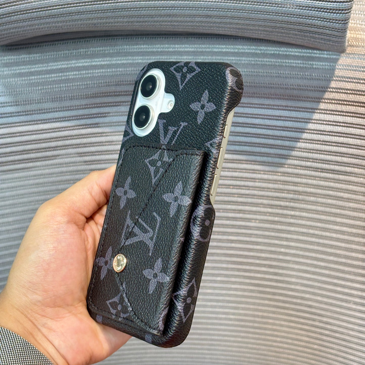 LuxeSnap Leather Wallet Case