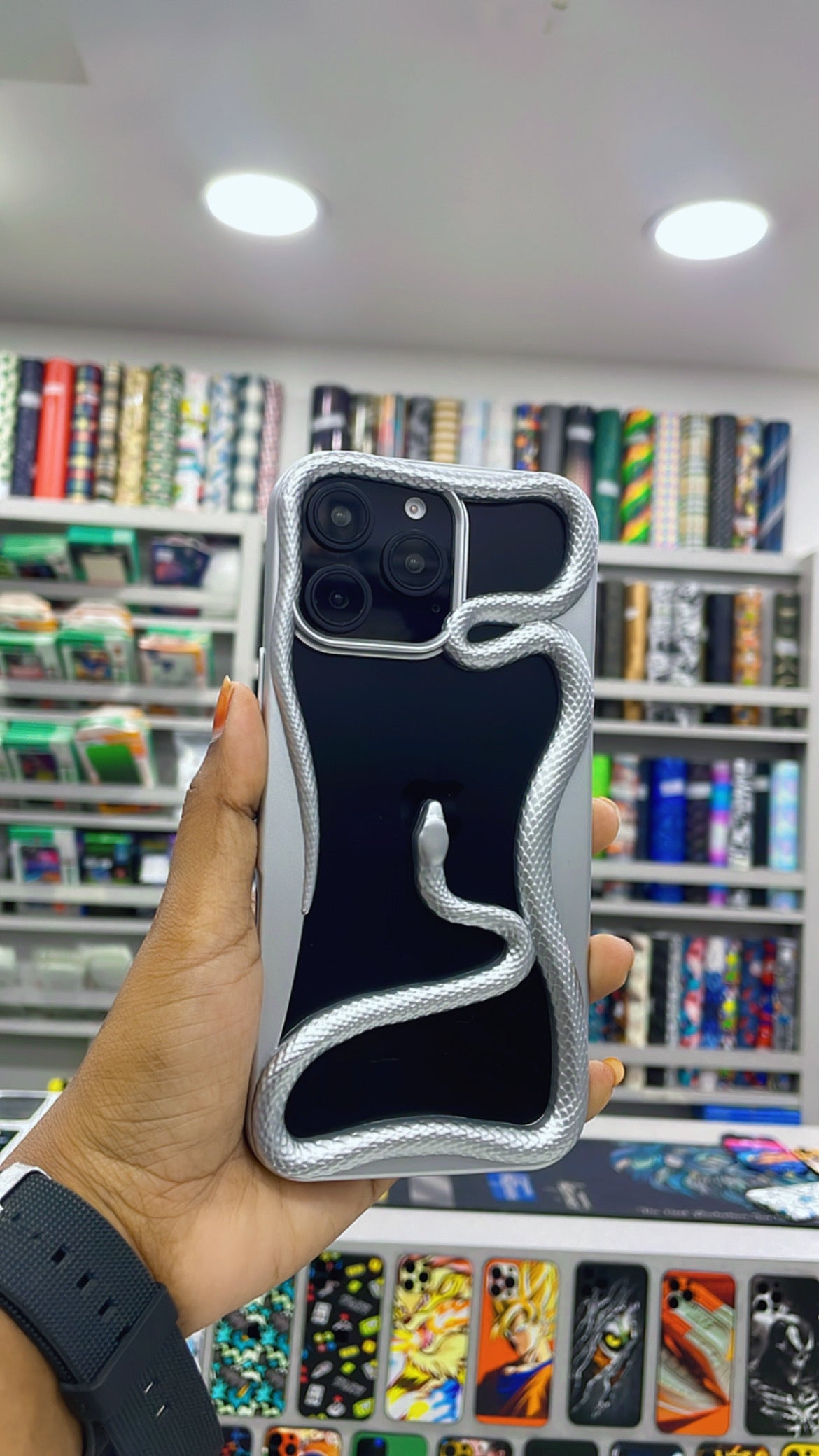 Fancy Snake Designer Soft Silicone Case for iPhone