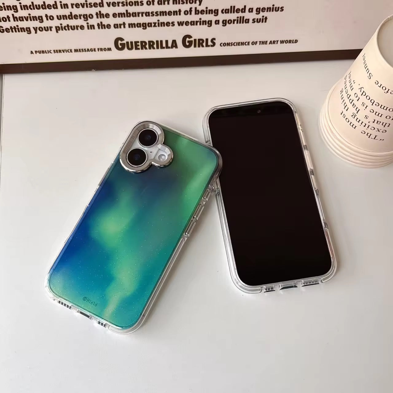 AuroraGlow Glitter iPhone Case