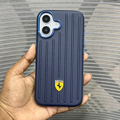 Leather Racing Logo iPhone 16 Case