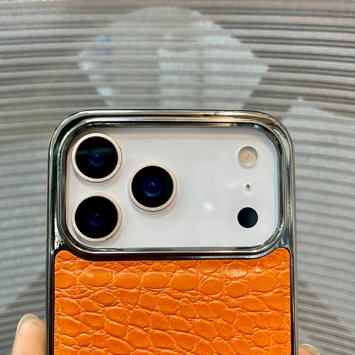 Leather Logo iPhone 17 Pro Max Case
