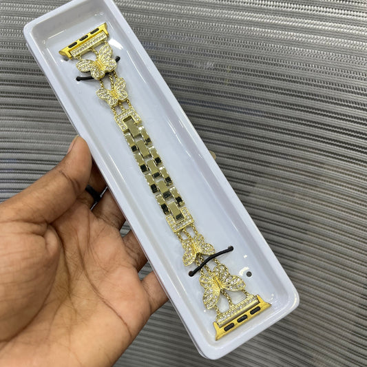 Metal Diamond Butterfly iWatch Strap