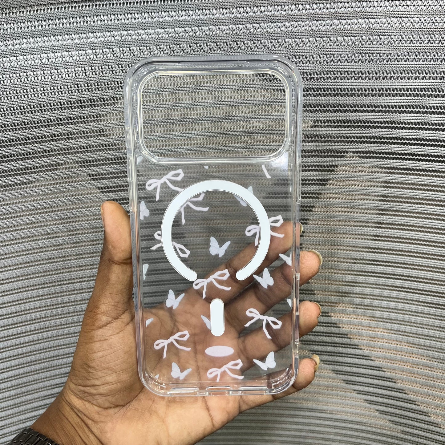 Bow Print MagSafe Wallet iPhone 17 Pro Max Case