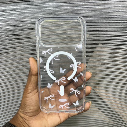 Bow Print MagSafe Wallet iPhone 17 Pro Max Case