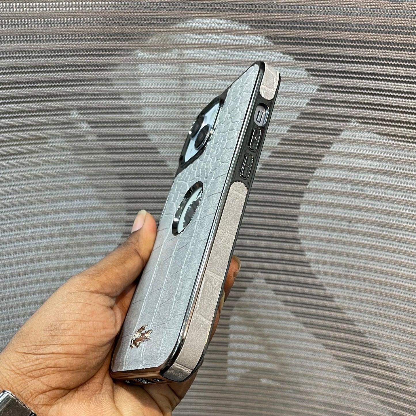 Leather Logo iPhone 15 Case