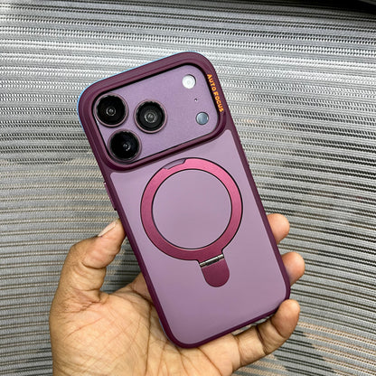Matte Shockproof Hybrid Bumper with Metal Stand
