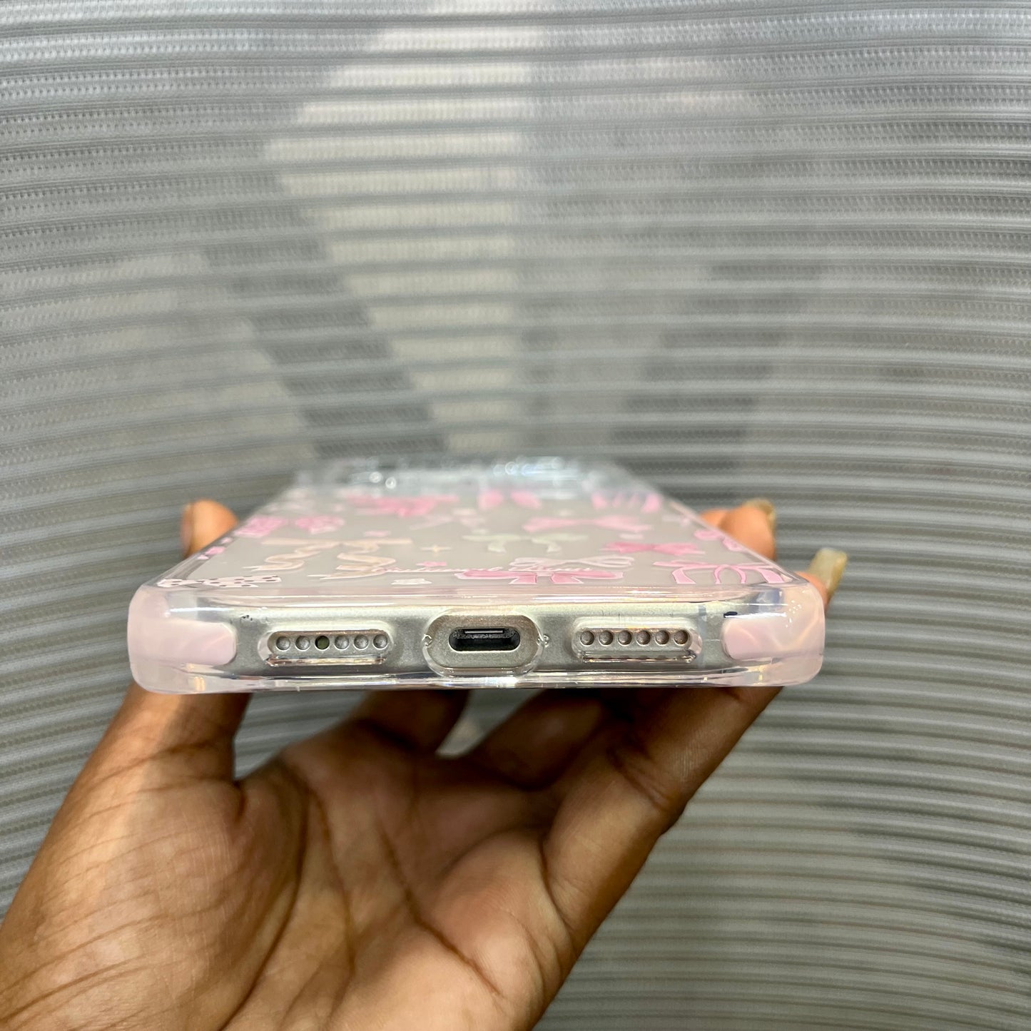 Glitter Bow Printed iPhone 17 Pro Max Case