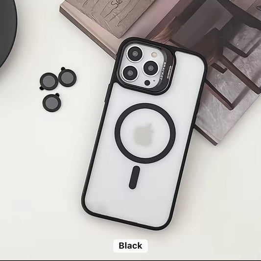 Transparent MagSafe iPhone Case with Camera Rings & Stand