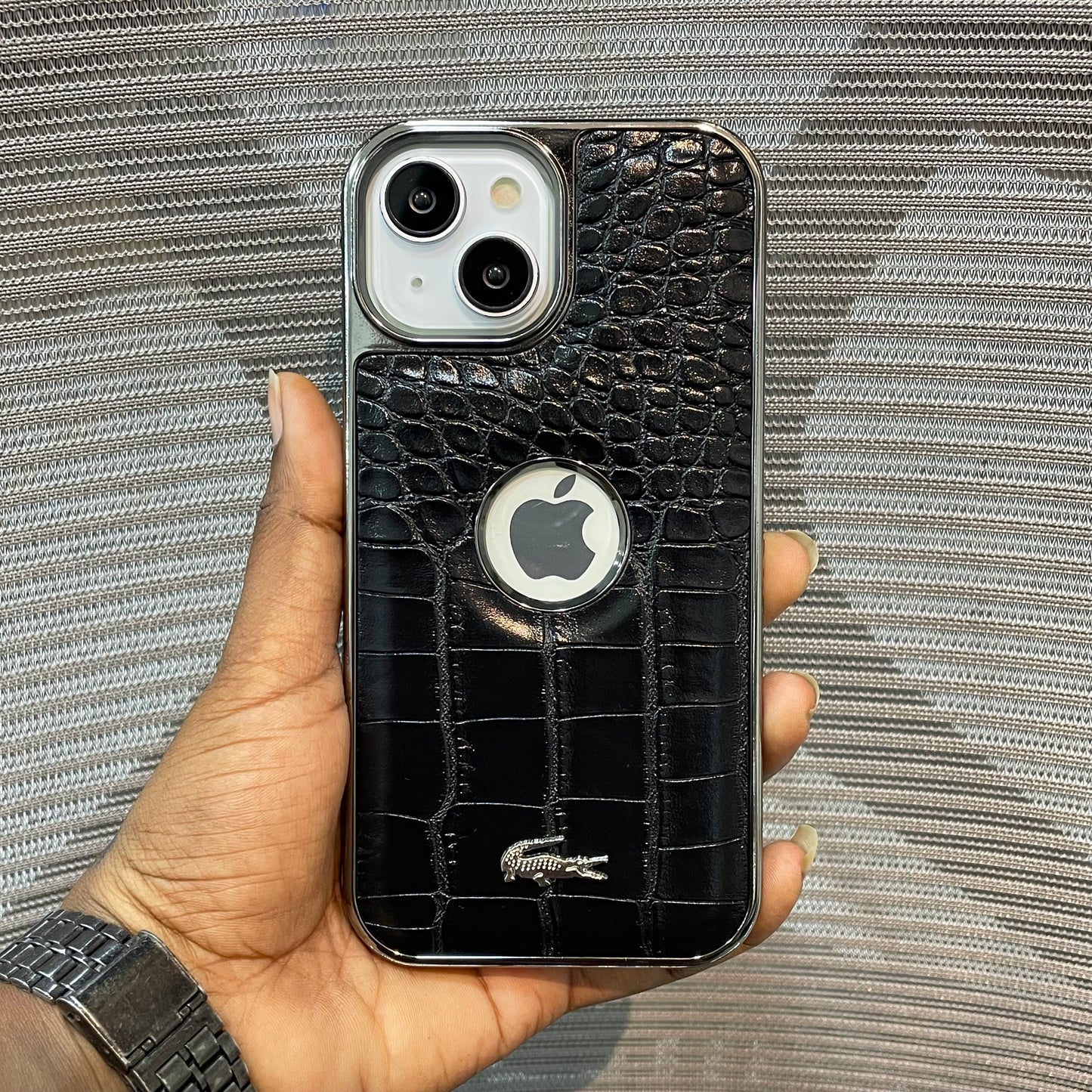 Leather Logo iPhone 15 Case