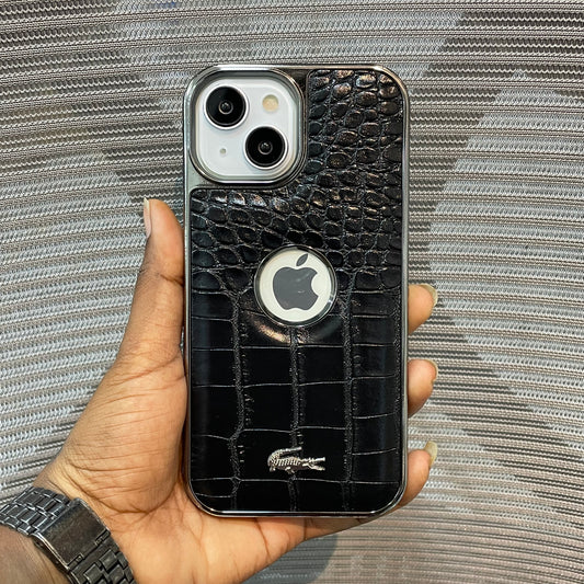 Leather Logo iPhone 15 Case