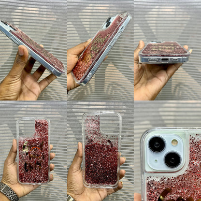 Good Vibes Only Liquid Glitter iPhone 15 Case