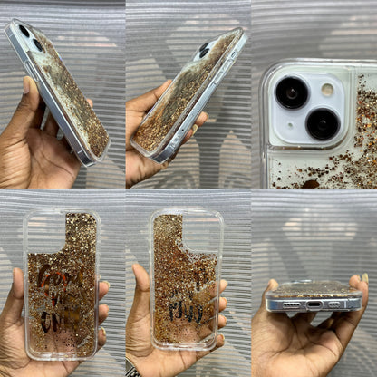 Good Vibes Only Liquid Glitter iPhone 15 Case