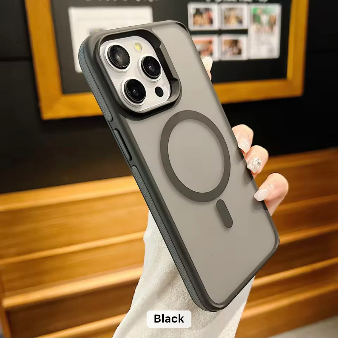 Tinted Matte Hard Magsafe Case with Color Border for iPhone
